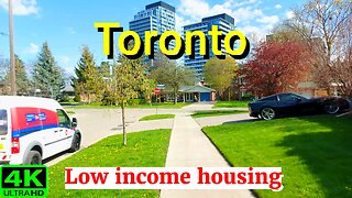 【4K】Toronto Don Valley Village a low to middle income neighbourhood