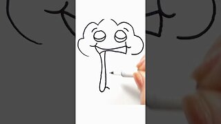 How to draw and paint a Cute Rainbow Cloud #shorts