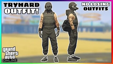 Easy Black Joggers Tryhard Glitched Outfit (No Transfer) (GTA Online)