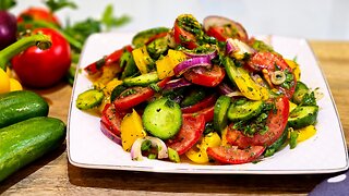 Incredibly delicious cucumber salad.🥒🥗|I eat this salad for dinner every day and lose weight easily.