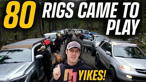 Biggest Group Run Ever! 80 Rigs joined us on a Snow Run! 😅