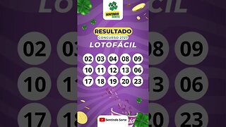 🍀 Resultado LOTOFACIL 2727 | Sentindo Sorte #shorts