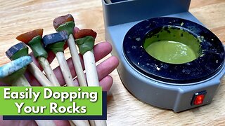 How to dop rocks (LAPIDARY) for beginners!