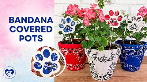 DIY Bandana Covered Planters