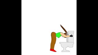 Alien Girl Vomiting in Toilet Concept