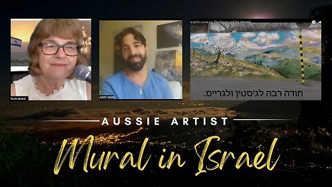 MURAL IN ISRAEL: Justin Hook with Ruth Webb