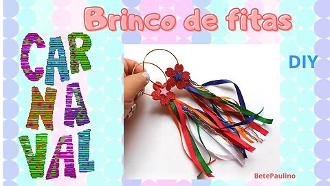 1 ACESSÓRIO PARA USAR NO CARNAVAL! PEGUE UM BRINCO QUE VOCÊ JÁ TEM COLE FITAS NELE, E PRONTO!