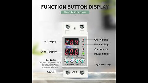 Dual Display Adjustable Over Under Voltage Current Protective Device