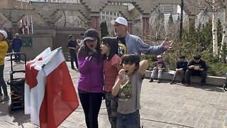 Pro Hamas Protesters Rip Christian Banner Down at Street Church Service!