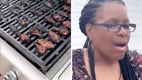 BBQ Fail: Forgotten wings on grill get completely burnt