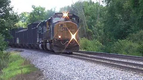CSX B157 Loaded Coke Express Train with SD70MAC from Creston, Ohio August 12, 2022