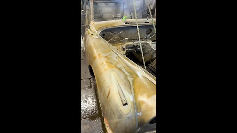 Pressure washing Jaguar Mark 2