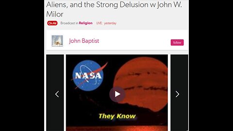TRIBULATION NOW (Radio) - Aliens, and the Strong Delusion w John W. Milor