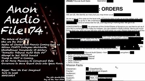 SG Anon Update 74 - Trump Jail Attempt Coming - US Mil_Ops Document Dump - 5/4/24..