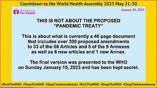 Stop the WHO! Top Reasons to Oppose the Proposed Amendments to the IHR