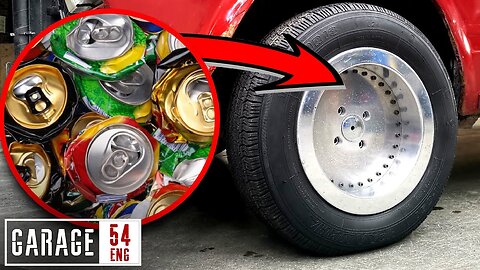 We recast aluminum drink cans into a wheel