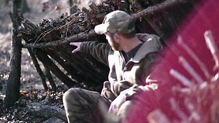 Survival Skills - Building a Lean-To Cold Weather Primitive Shelter