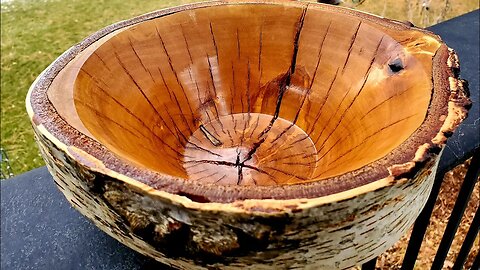 Birchwood bark bowl by my 11 yo son. Woodturning to Support OURRESCUE.ORG: O.U.R. at ArtForOUR.org
