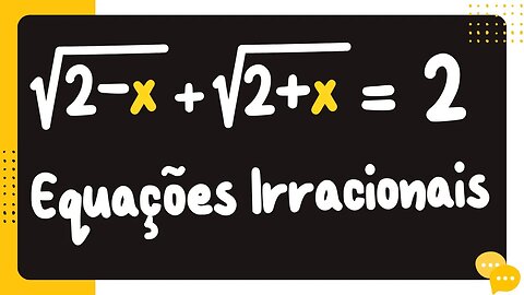 EQUAÇÃO IRRACIONAL BUGANTE | CONSEGUE RESOLVER ? QUAL O VALOR DE X ?