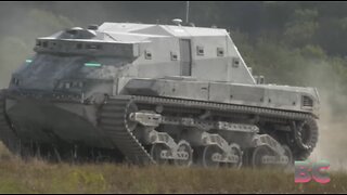 US government shows off massive AI-powered robot tank with green eyes