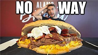 WORLDS BIGGEST BREAKFAST BISCUIT CHALLENGE | Texas Sized Breakfast Sandwich Challenge