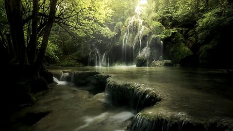 Gentle Waterfall & Stream Sounds | Relaxing Stream Sounds use for Relaxation, Sleep, insomnia