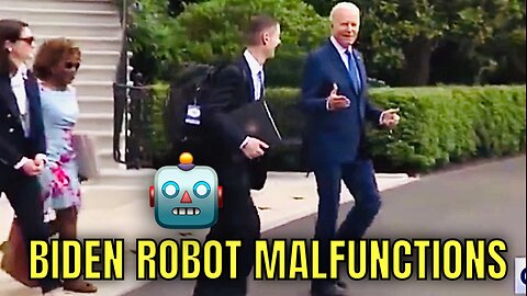 ROBOT PRESIDENT BIDEN MALFUNCTIONS, Ignoring Reporters as KJP Shields Joe