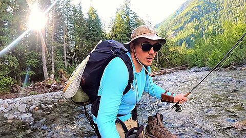 TROUT FISHING & Backpacking ALONE in REMOTE Mountains!!! (I used Bear Spray...)