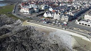 4K Drone: Porthcawl - Aerial Town Beach (320 feet Up)