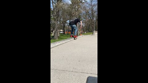 Slappy F/S Boardslide pop into Fakie 5050 Curb