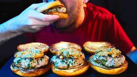 PEANUT BUTTER SAUCE PROPOSAL BURGER! *asmr no talking * | nomnomsammieboy