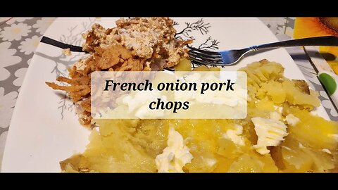 French onion pork chops #threeriverschallenge #frenchonionsoup #porkchops