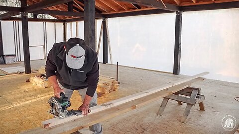 S2 EP76 | TIMBER FRAME CABIN, WOODWORK, EXTERIOR WALLS ALMOST DONE