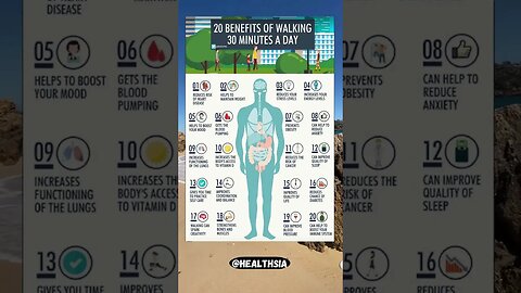 20 Benefits of walking for about 30 minutes a day