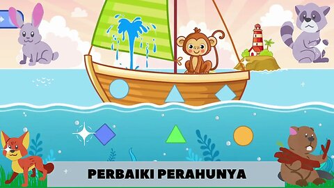 Game Anak Edukasi Hewan & Buah - Perbaiki Perahu Agar Hewannya Tidak Tenggelam #6