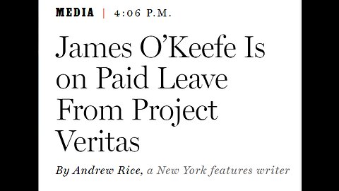 PROJECT VERITAS BOARD TOLD ABOUT O'KEEFE & PV FRAUDULENT STATEMENTS & NOT DOING THEIR JOB