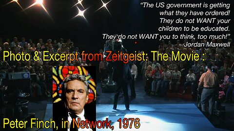 Excerpt from Zeitgeist I : The Movie, on the Mass Media Brainwashing of Entire Generations