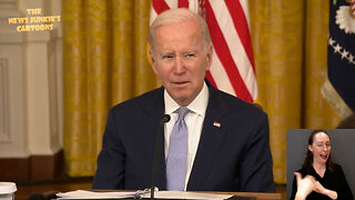 Biden lies about the economy, stares blankly ahead ignoring questions.