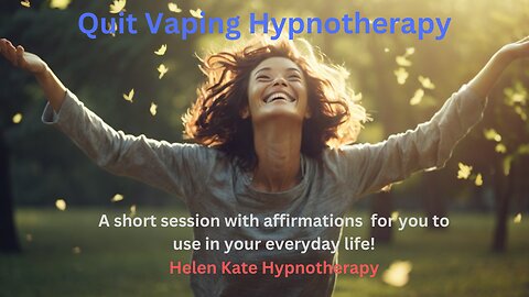 Powerful Short Quit Vaping Hypnotherapy Session With Affirmations (Female Voice)