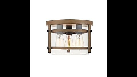 Globe Electric 60803 Maddox 3-Light Chandelier, Matte Black, Faux Wood