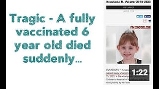 A fully vaccinated 6-year-old died suddenly…😞 💔