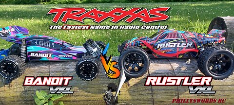 Traxxas Bandit VXL vs Rustler VXL 2WBash Test