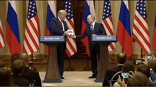 Trump Handed a Soccer Ball By Putin 😉- July 16, 2018