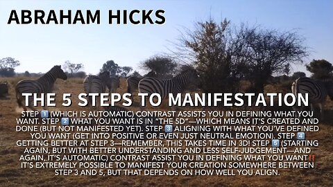 Abraham Hicks Simplifies it—Here are the 5 Steps to Manifestation!