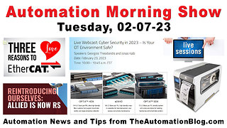 EtherCAT, ViewSE, RTLS, Omron, Fisher, Unitronics, MDT & more today on the Automation Morning Show