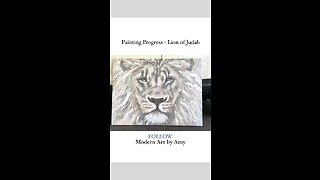 Lion of Judah Painting, Art Progress Photos, How to Paint a Lion, Easy Painting Steps, Acrylic Art