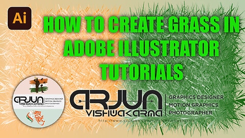 Simple & Straightforward: How to Make Grass in Adobe Illustrator | #arjun #illustrator #tutorial