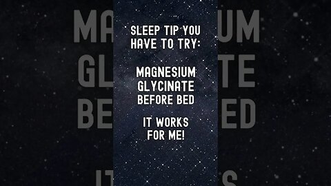 Sleep Tip: Supplement Magnesium #sleep #howtosleepbetter #health #wellness #magnesium #shorts