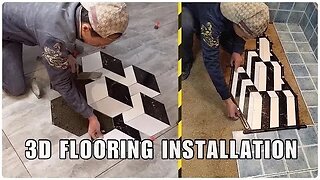 Beautiful 3D Cube Floor Tiles Design