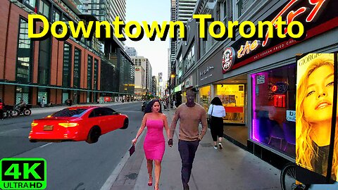 【4K】Downtown Toronto at evening Canada 🇨🇦